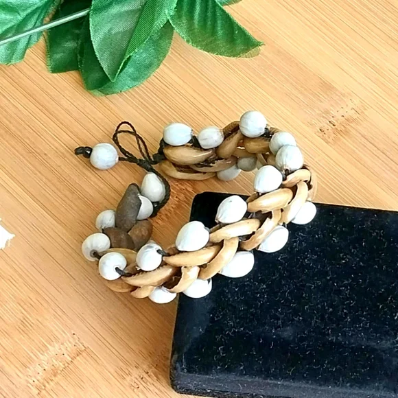 1PC Beautiful Woven Cowrie Shell Beaded Bracelet - Picture 5 of 11